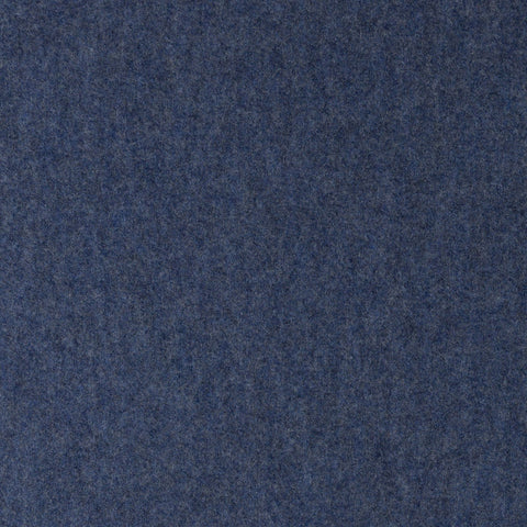 Boiled Merino Wool Melange Denim Blue