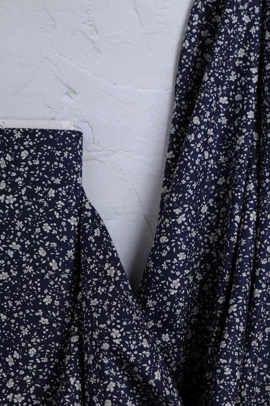 OSKikkä Cotton Printed Floral Lawn Dark Blue
