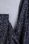 OSKikkä Cotton Printed Floral Lawn Dark Blue