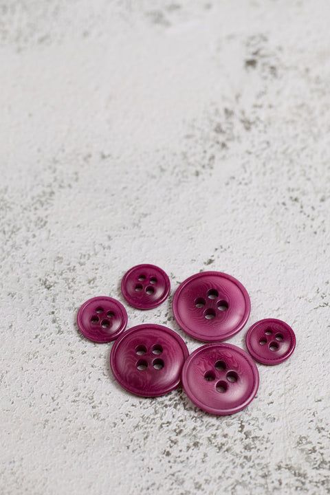 Corozo Convex 4 Hole Magenta