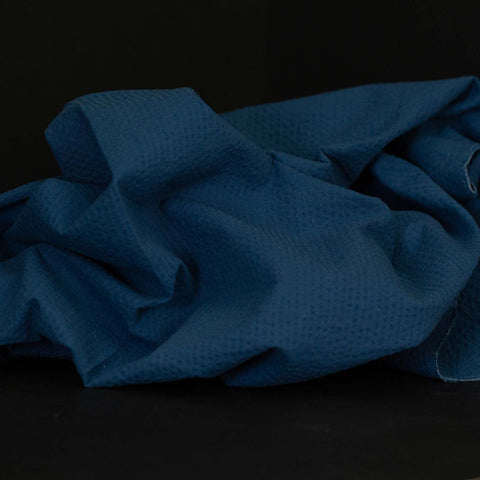40s Yarn Dyed Cotton Seersucker Blue