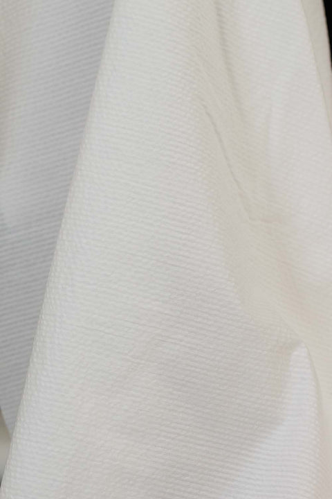 40s Yarn Dyed Cotton Seersucker White