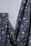 OSKikkä Printed Floral Cotton Poplin Blue