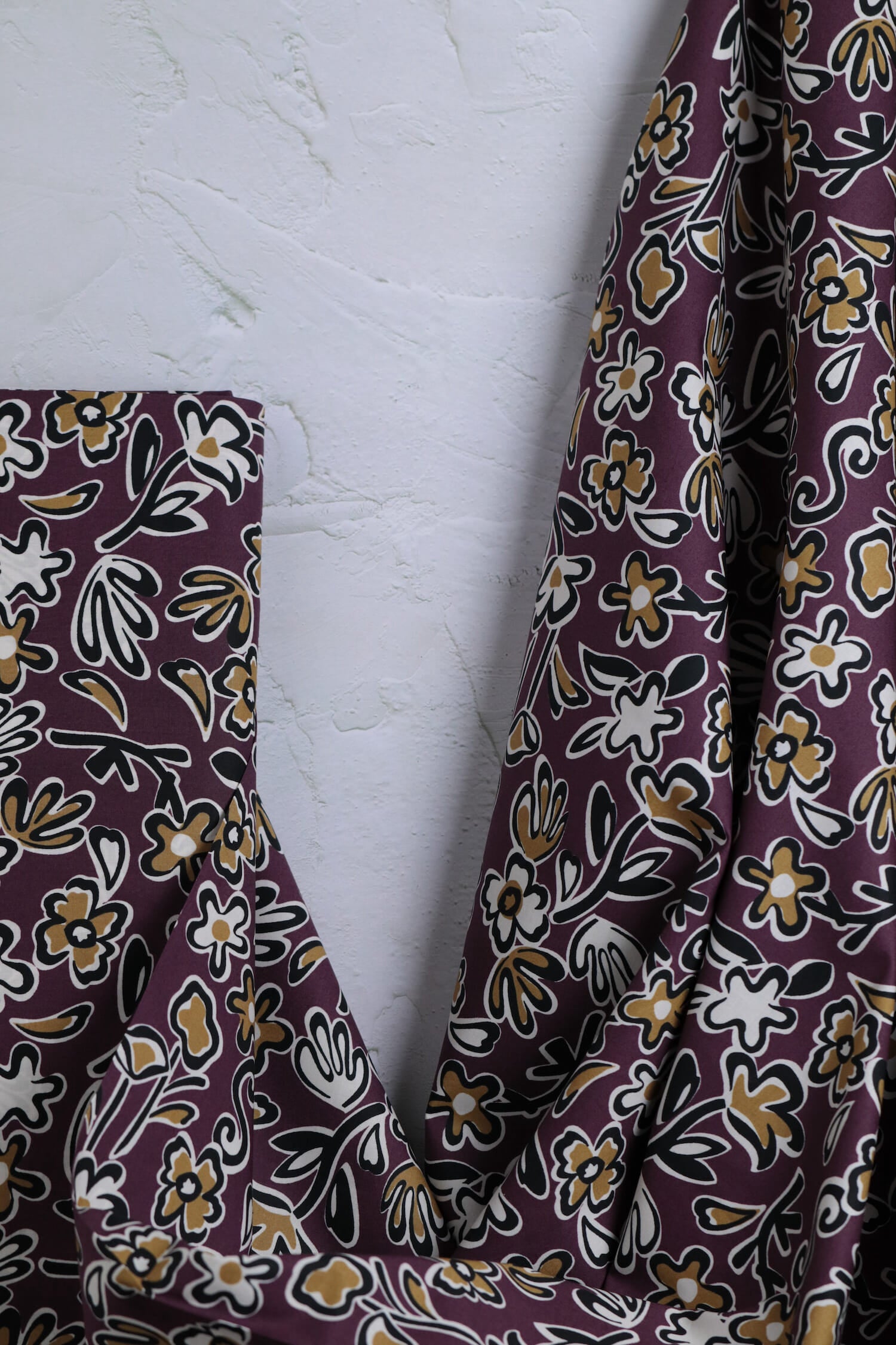 OSKikkä Printed Floral Cotton Poplin Plum