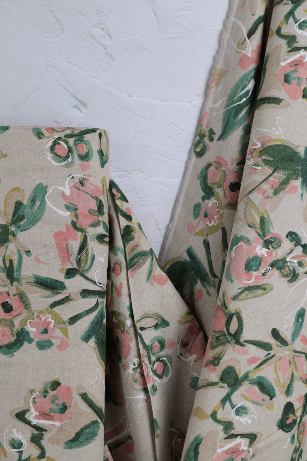 OSKikkä Linen/Cotton Printed Floral Green