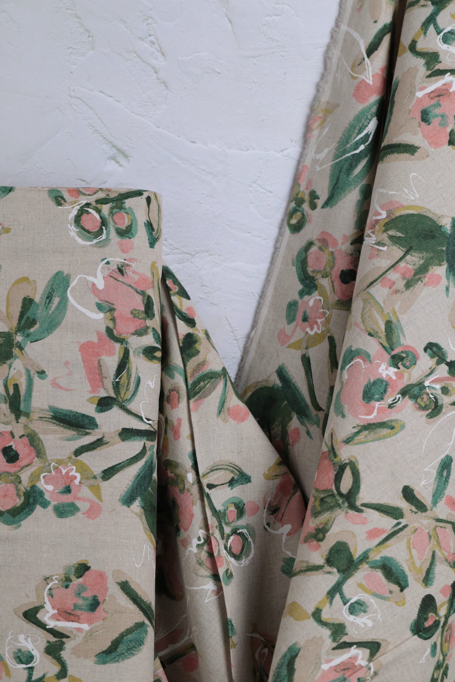 OSKikkä Linen/Cotton Printed Floral Green