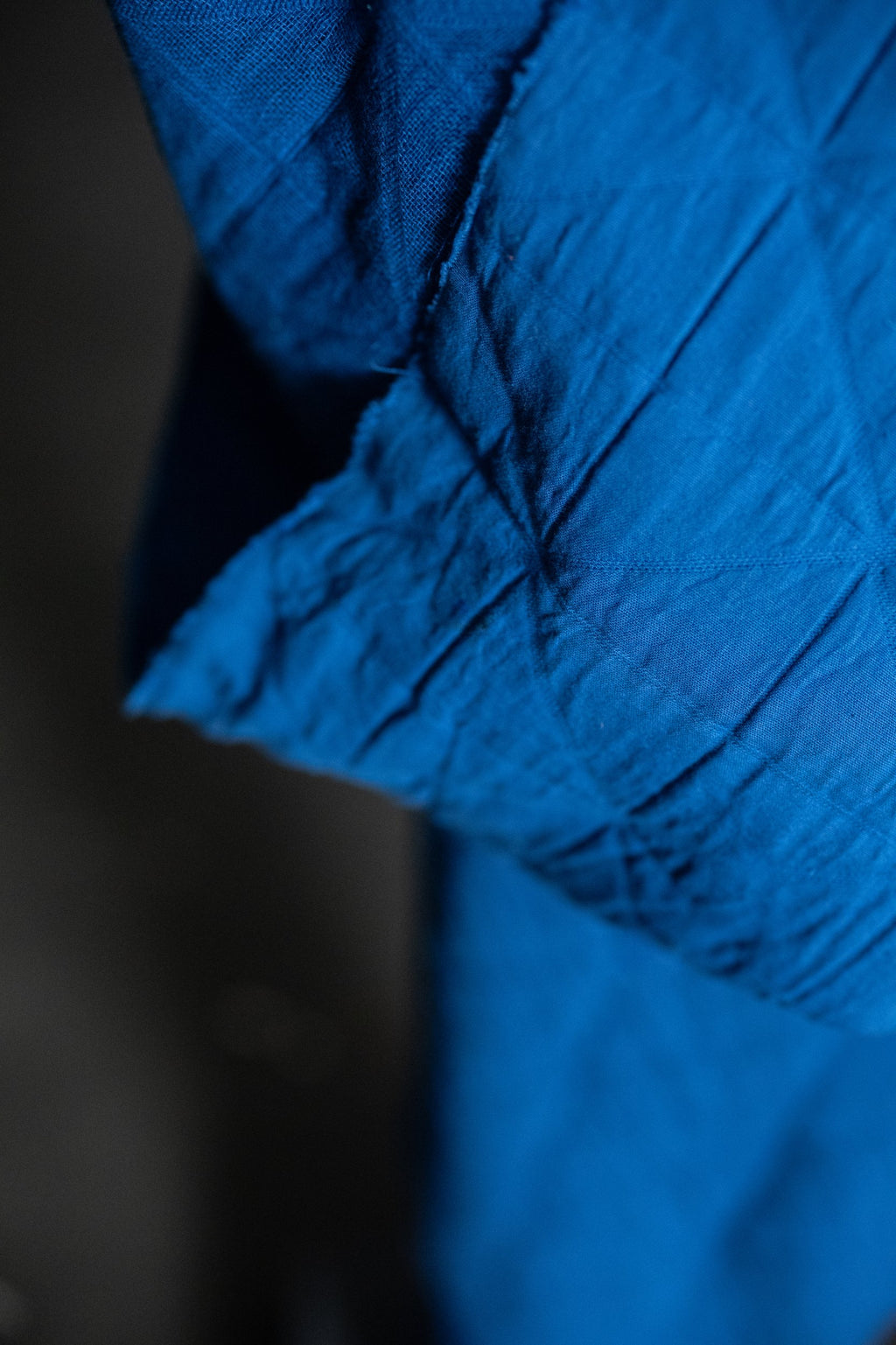 Blue Pop Quilted Jacquard Cotton