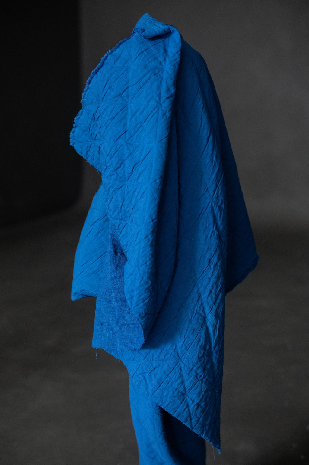 Blue Pop Quilted Jacquard Cotton