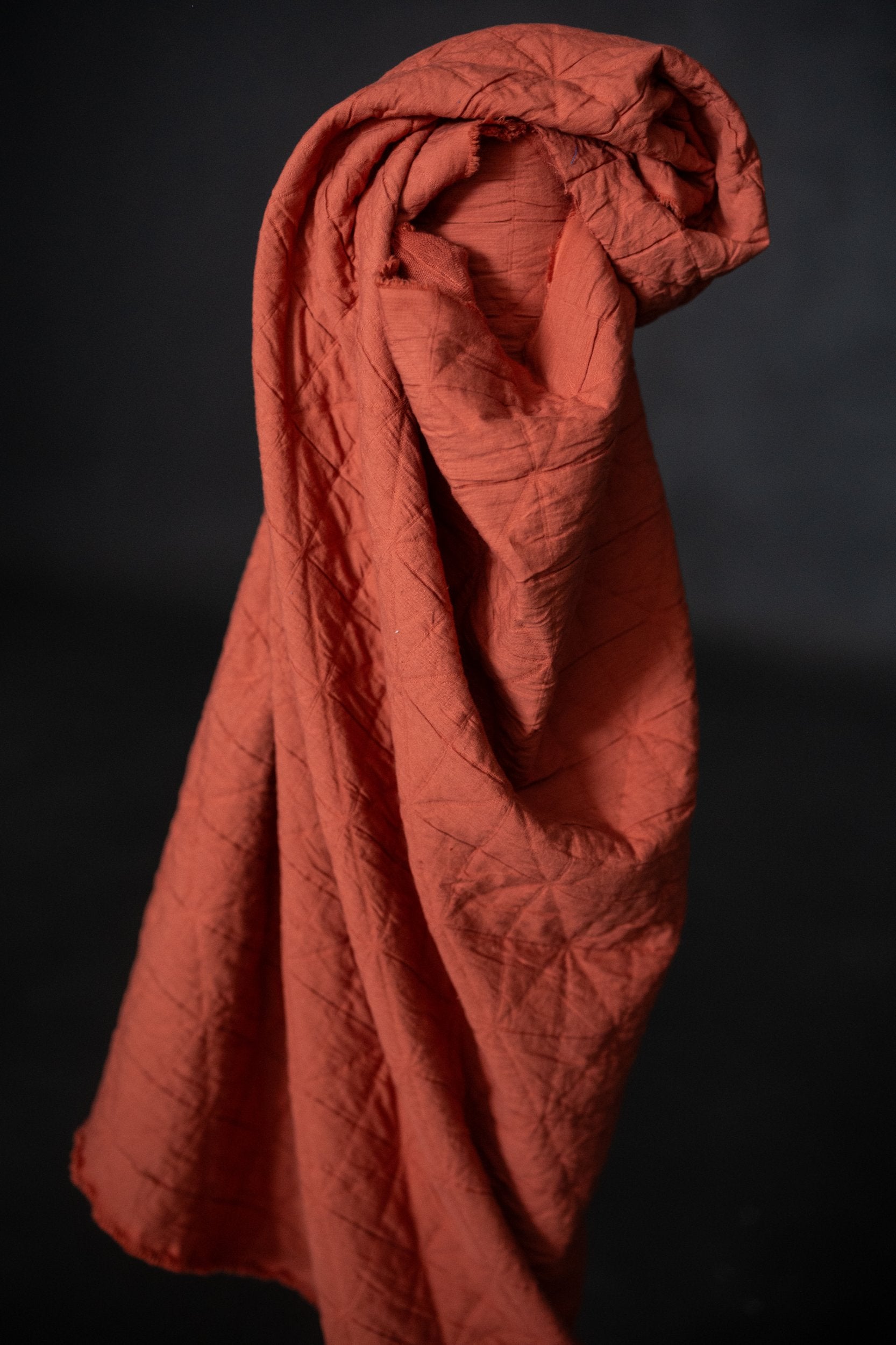 Orange Spritz Quilted Jacquard Cotton