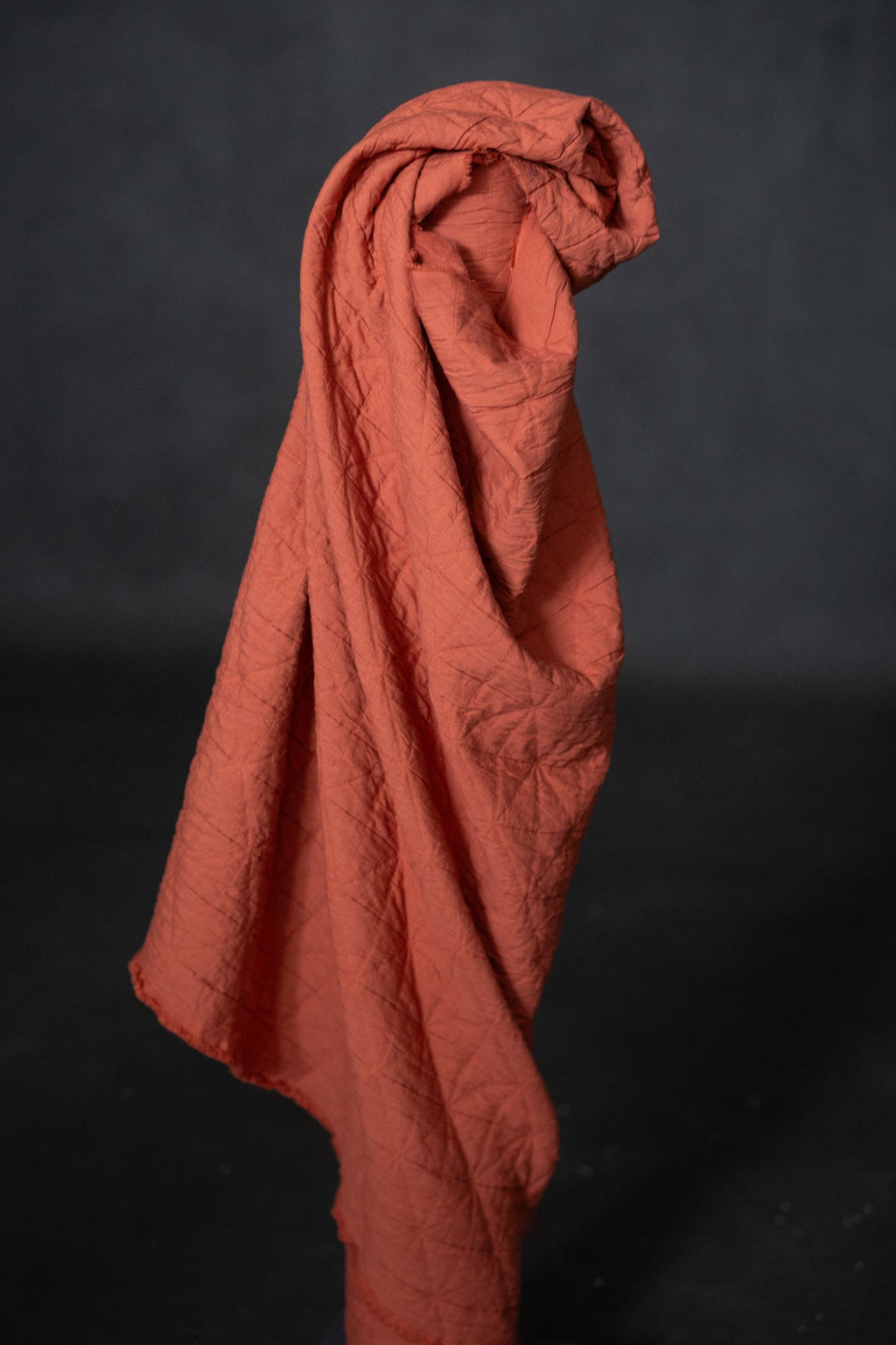 Orange Spritz Quilted Jacquard Cotton