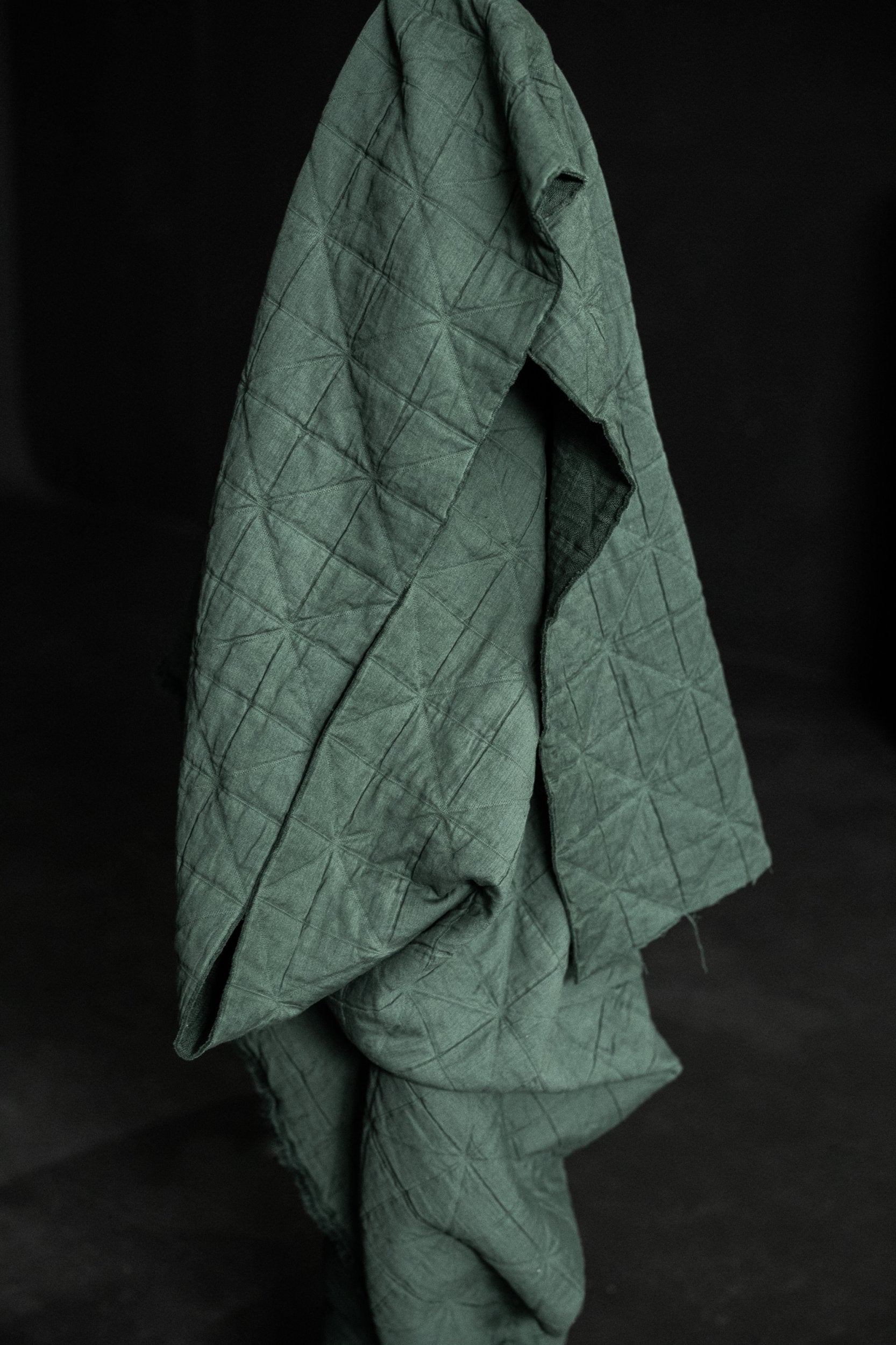 Viridian Quilted Jacquard Cotton