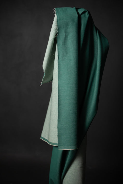 10oz Organic Denim Jade Green