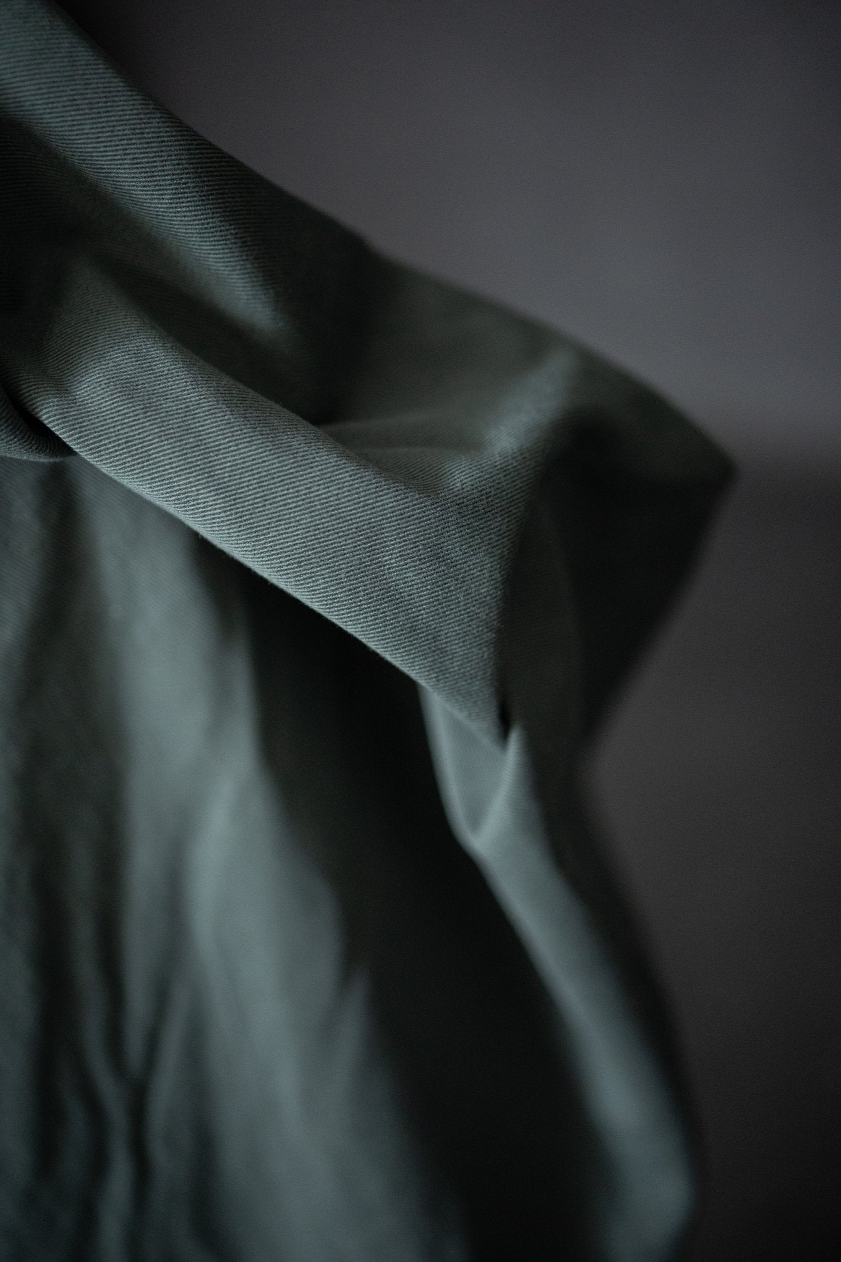 8oz Organic Sanded Twill Nordic Green