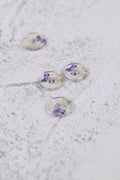 Clear Flower 4 Hole Purple