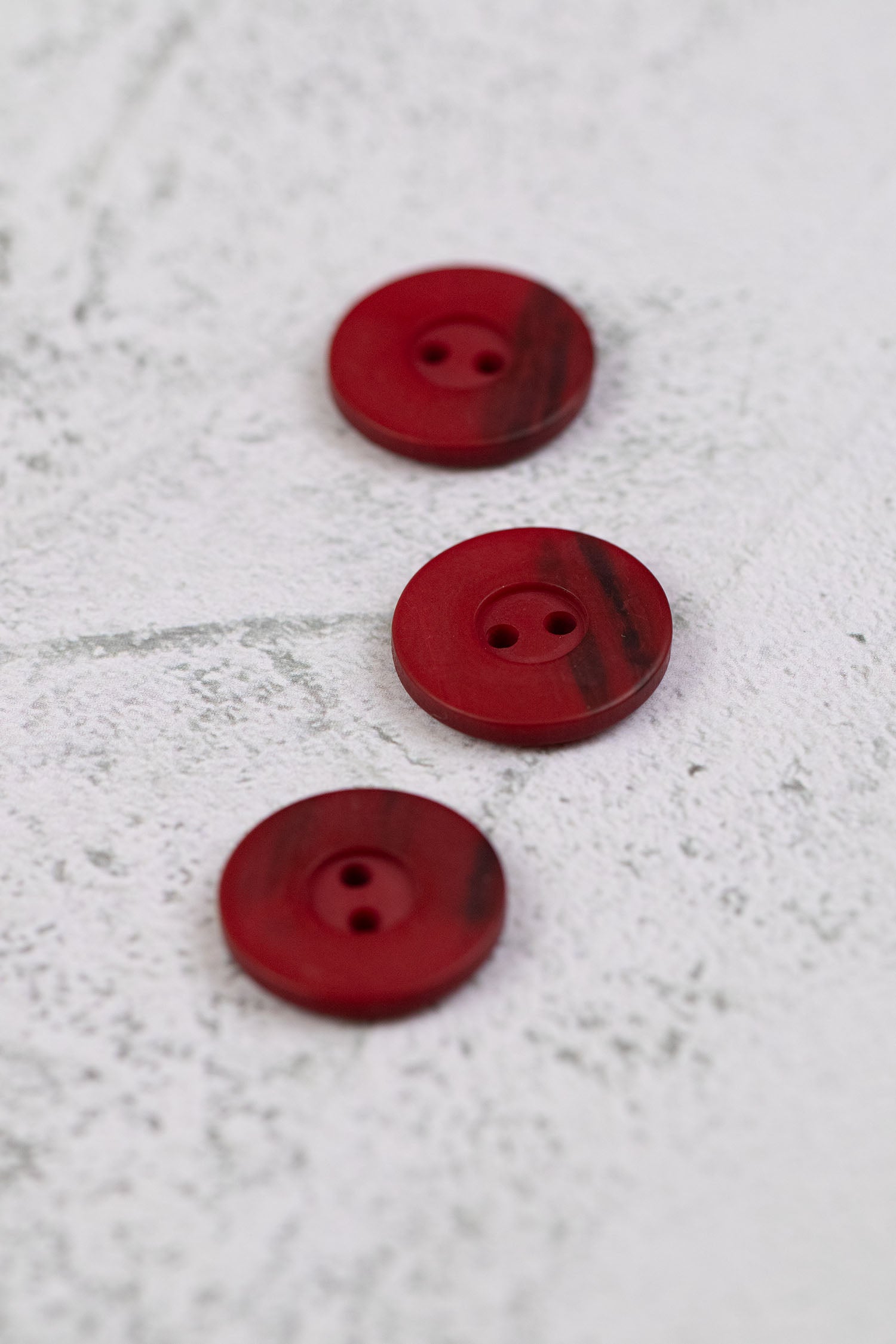 Matte Variegated 2 Hole Red