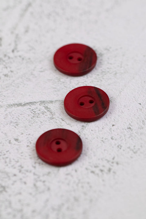 Matte Variegated 2 Hole Red