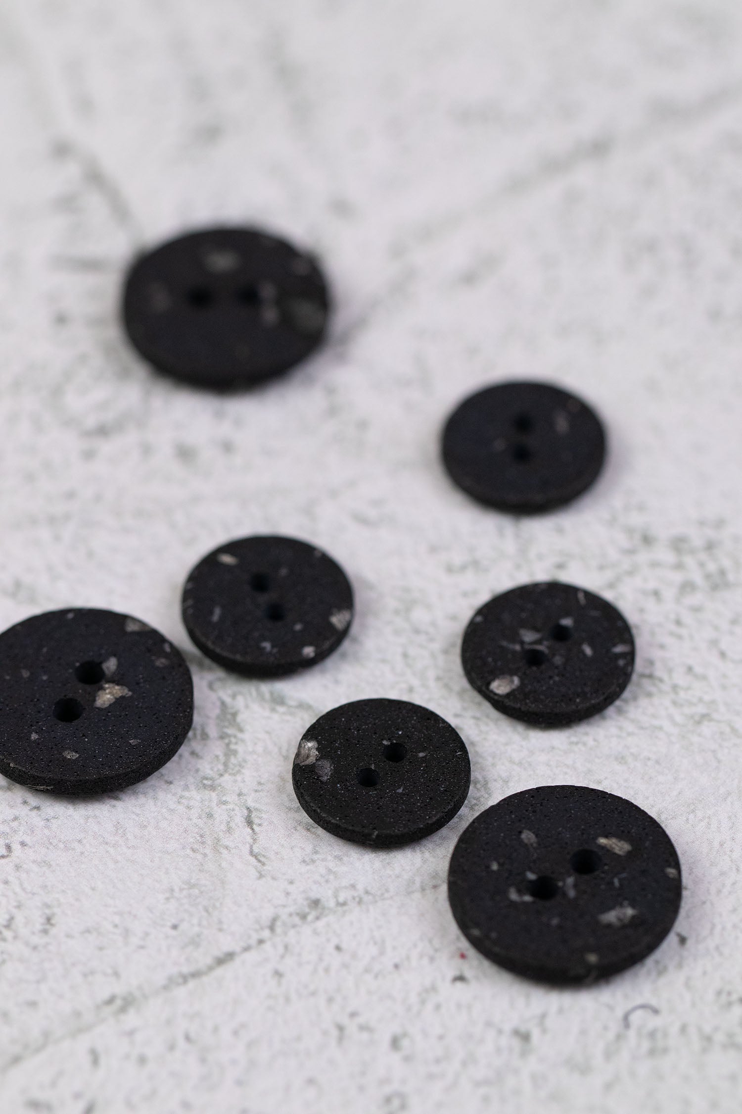 Rock Textured Button Black
