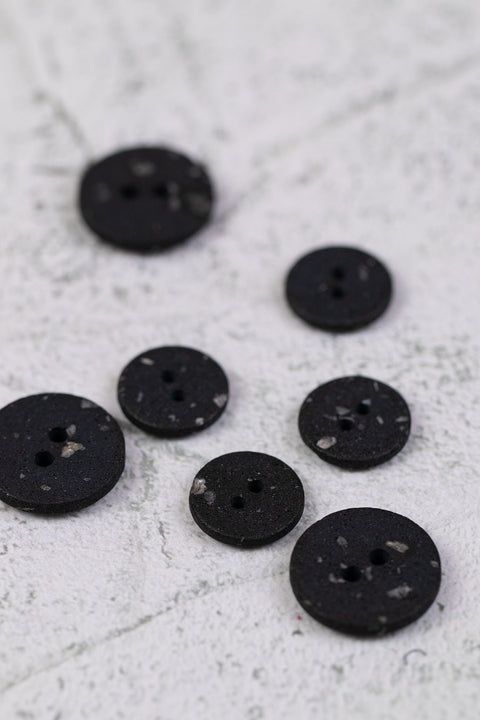 Rock Textured Button Black