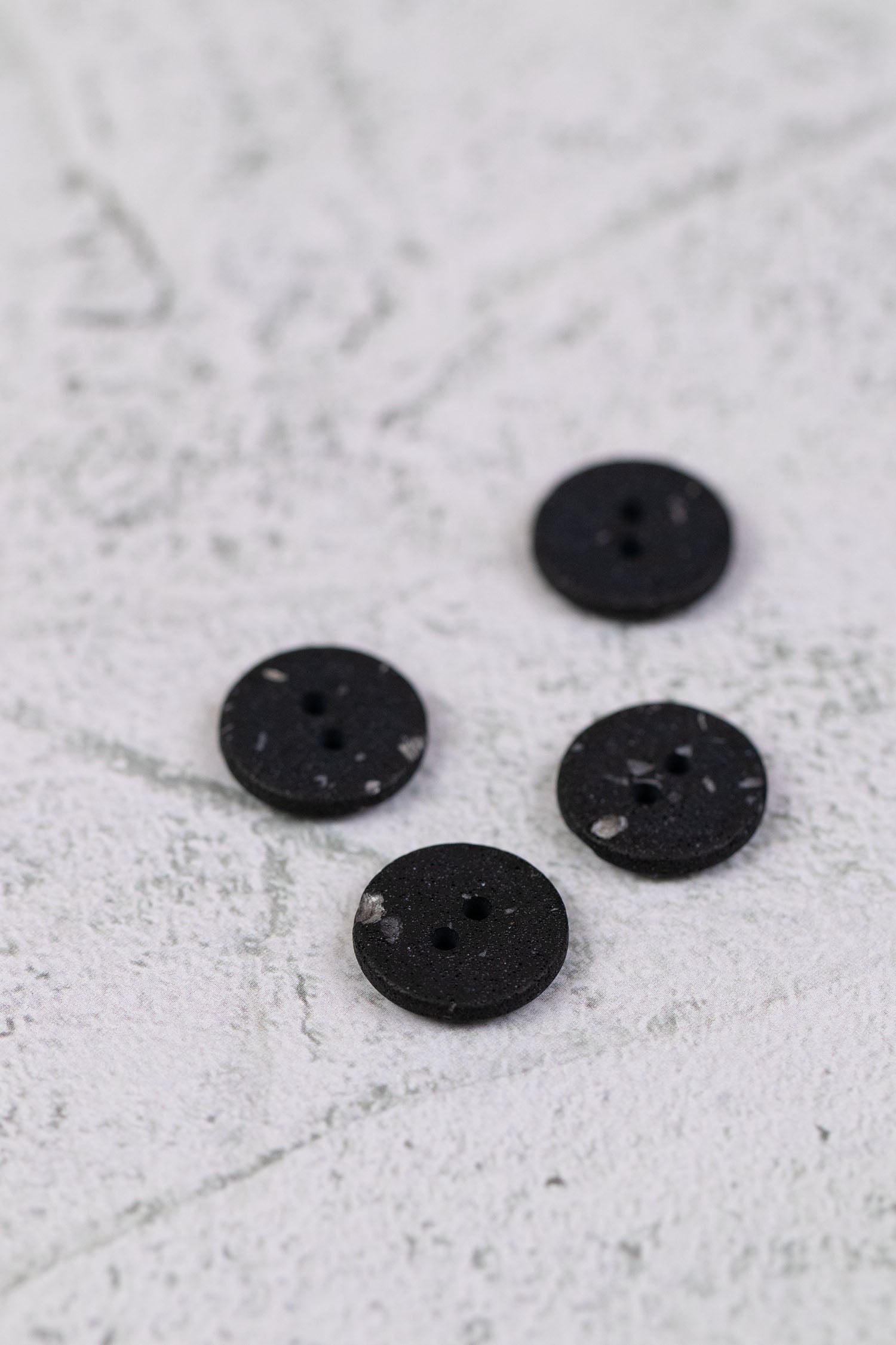 Rock Textured Button Black