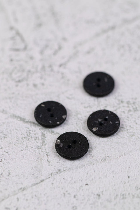 Rock Textured Button Black