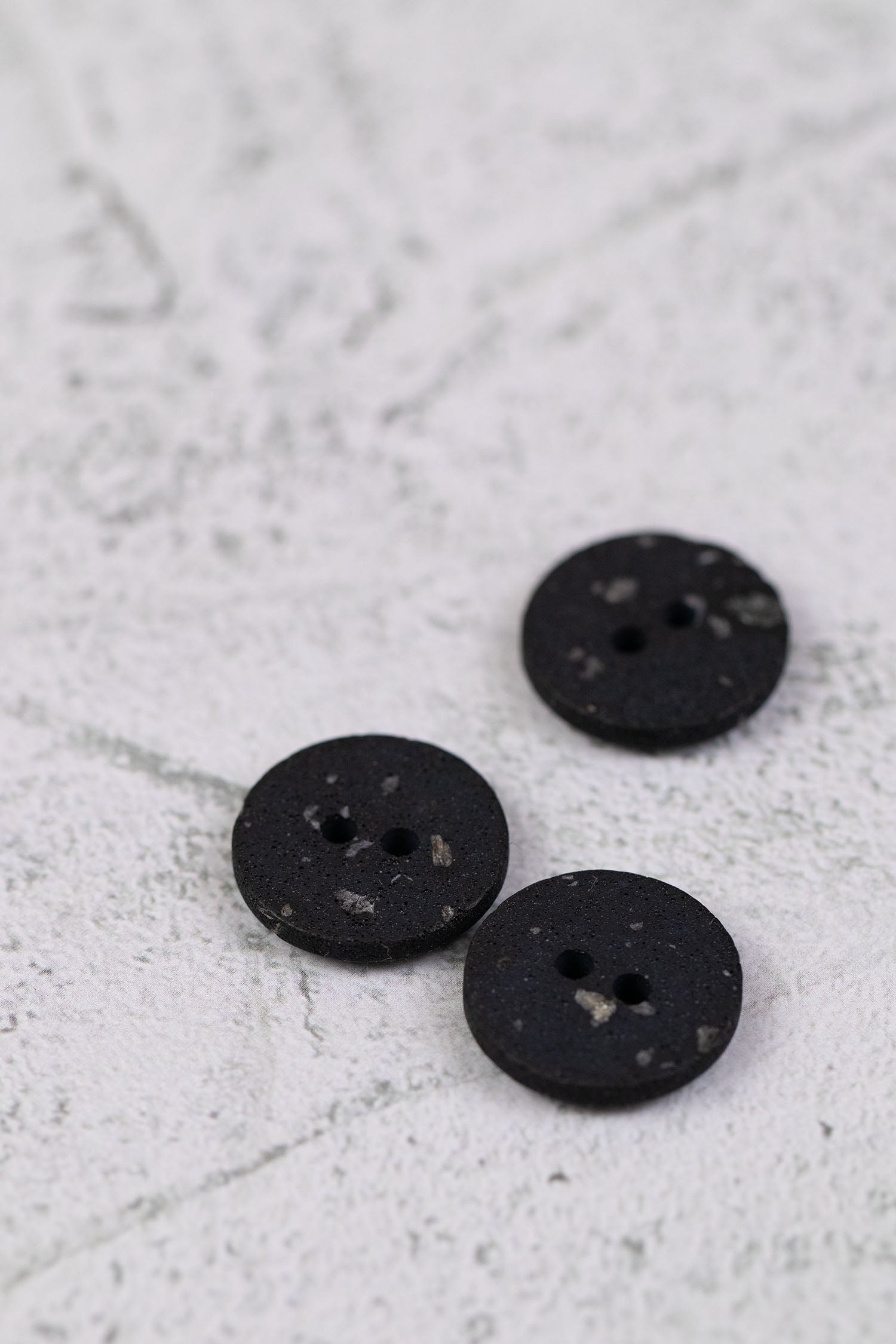 Rock Textured Button Black