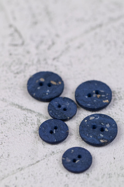Rock Textured Button Blue