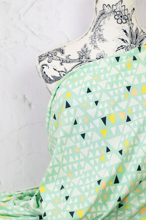 Art Gallery Fabrics - Morning Walk Knits - Mojave - Aloe