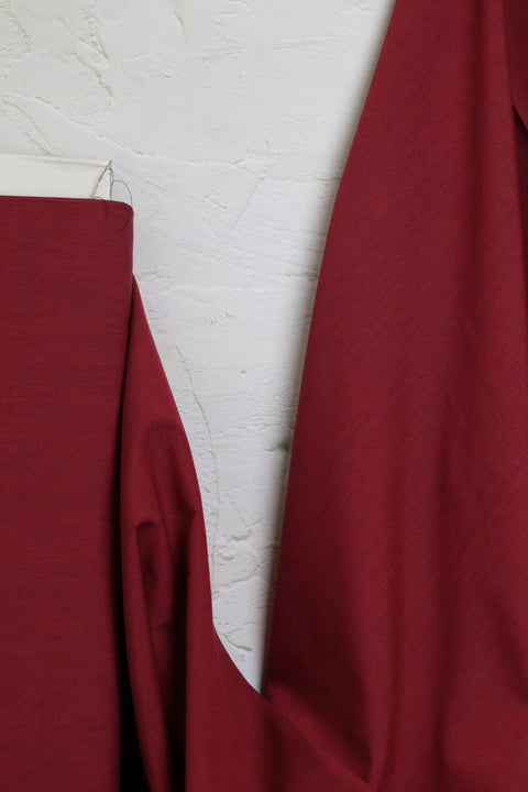 Artisan Cotton Solid Crimson/Brown