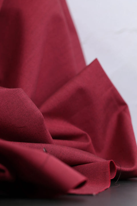 Artisan Cotton Solid Crimson/Brown
