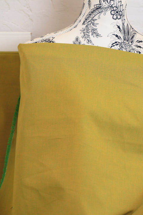 Artisan Cotton Solid by Another Point of View Green/Cheddar