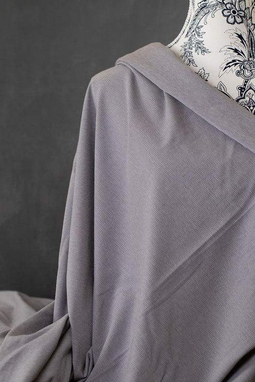 Bella Yarn Dyed Cotton Jersey Light/Dark Grey