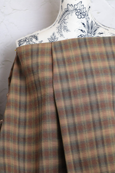 Yarn Dyed Cotton Check Brown/Green