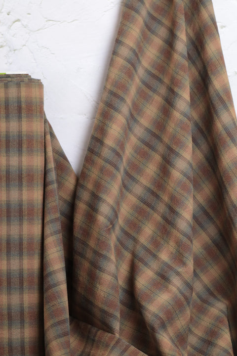 Yarn Dyed Cotton Check Brown/Green