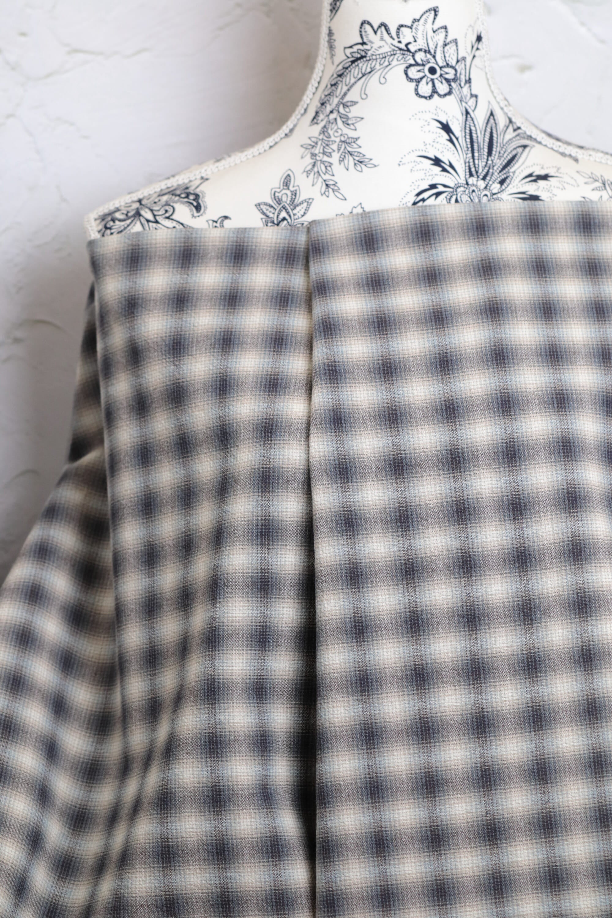 Yarn Dyed Cotton Check Grey/Natural