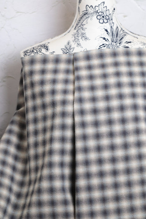 Yarn Dyed Cotton Check Grey/Natural