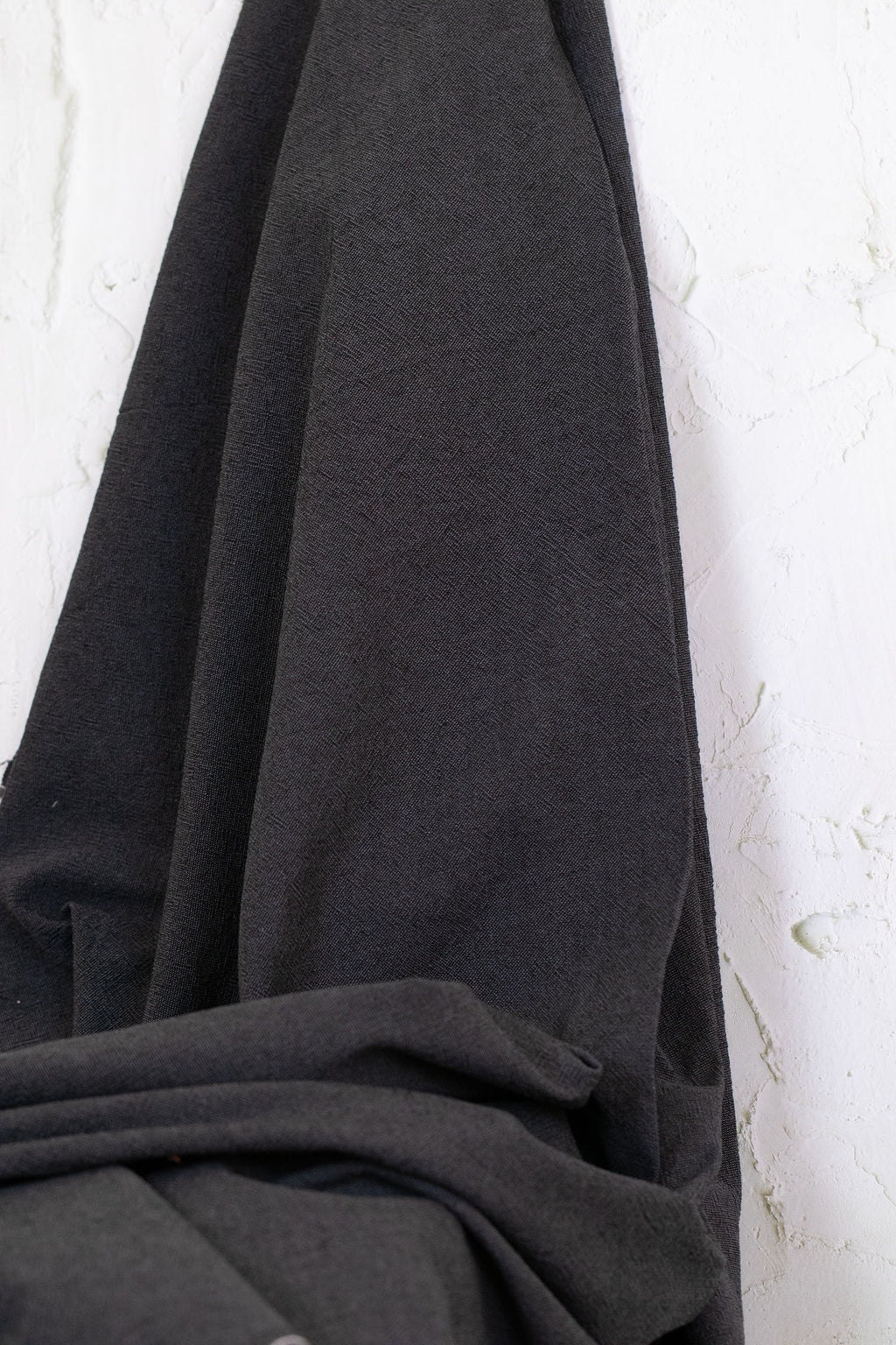Textured Yarn-Dyed Cotton Twill Charcoal
