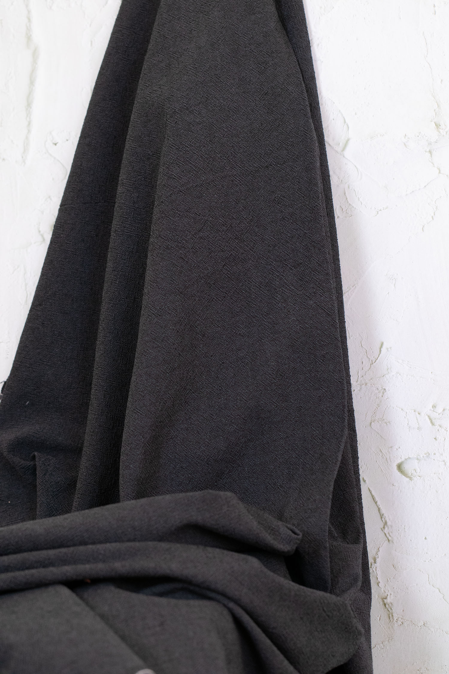Textured Yarn-Dyed Cotton Twill Charcoal