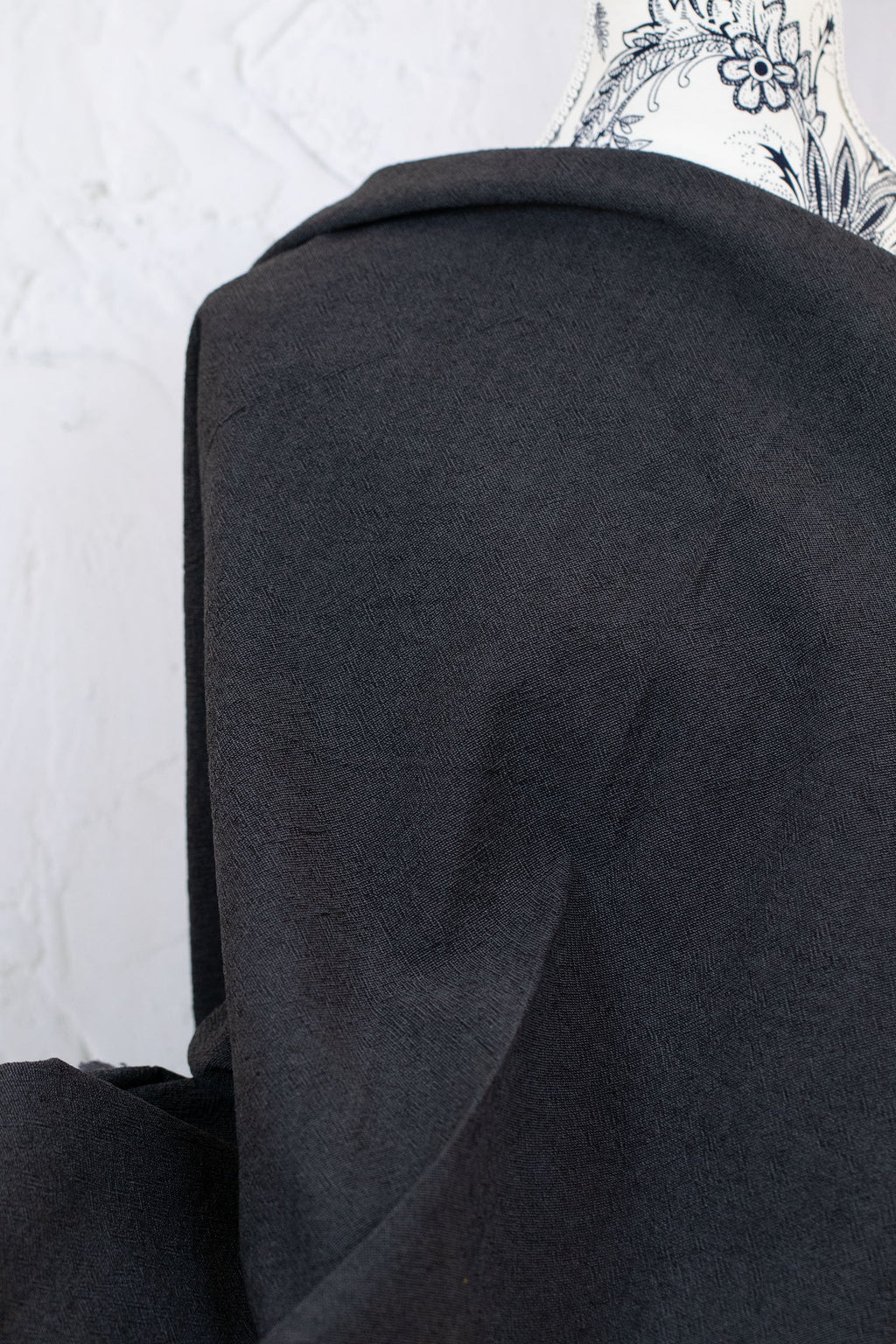 Textured Yarn-Dyed Cotton Twill Charcoal