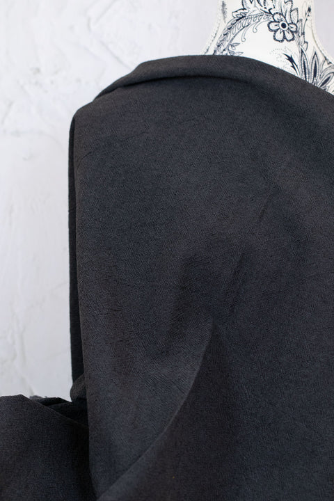 Textured Cotton Twill Charcoal
