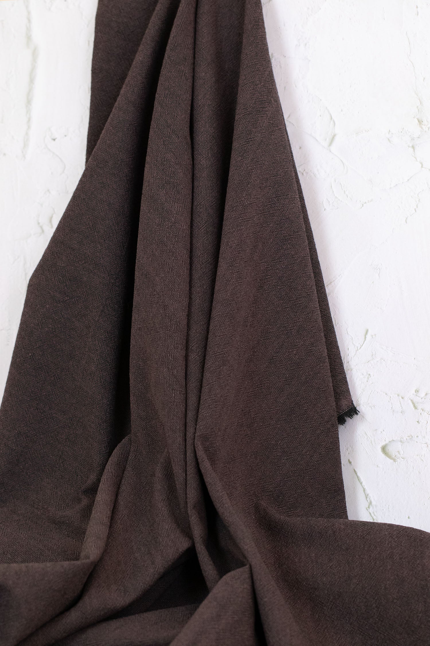 Textured Yarn-Dyed Cotton Twill Dark Purple