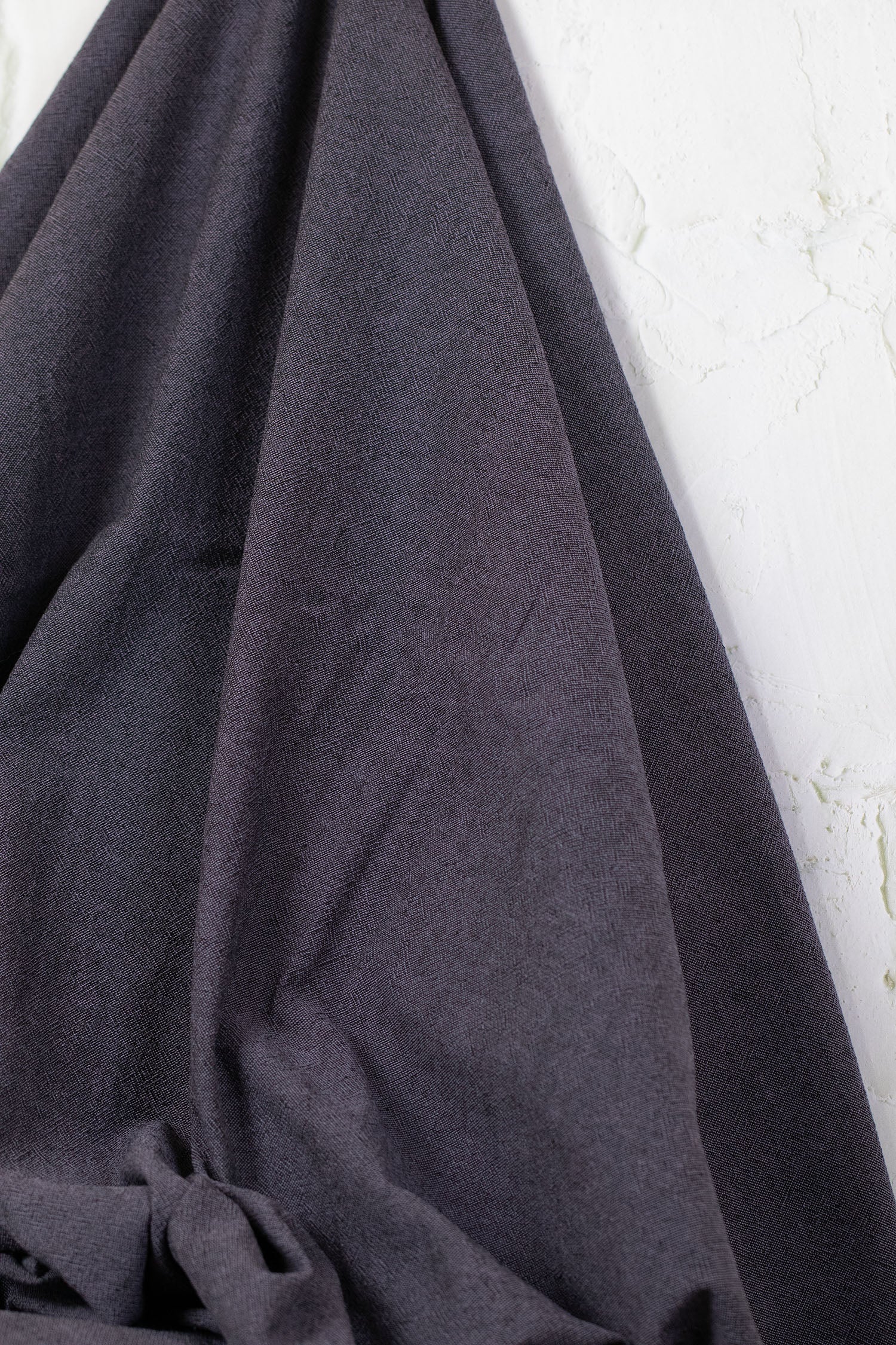 Textured Yarn-Dyed Cotton Twill Purple
