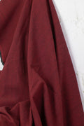 Textured Yarn-Dyed Cotton Twill Red