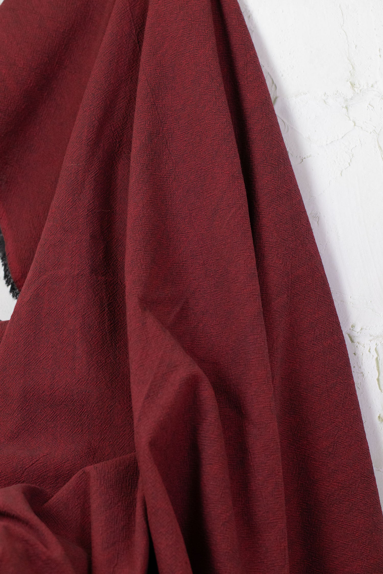 Textured Yarn-Dyed Cotton Twill Red