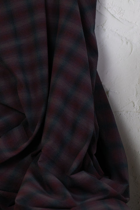 Yarn Dyed Check Cotton Plum/Blue
