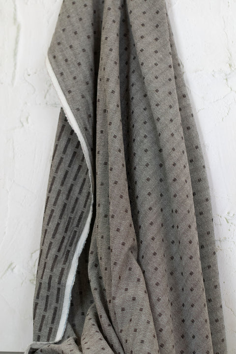 Yarn Dyed Jacquard Cotton Light Grey