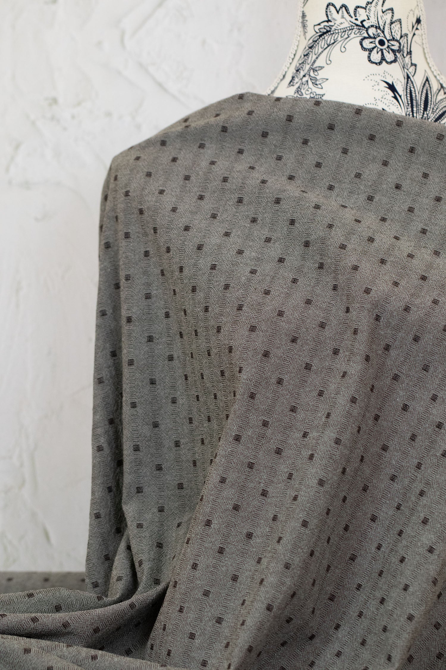 Yarn Dyed Jacquard Cotton Light Grey