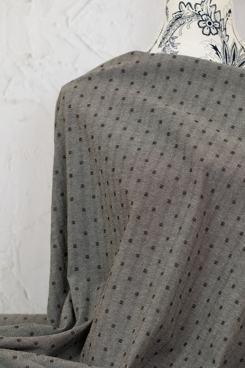 Yarn Dyed Jacquard Cotton Light Grey