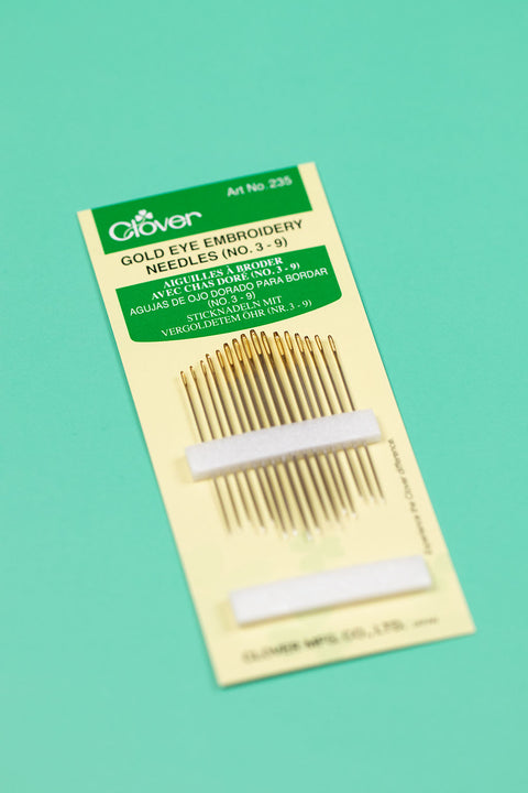 Gold Eye Embroidery Needles (No. 3–9)