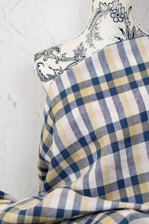 Colette Yarn Dyed Linen Check Multi
