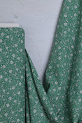 Cotton Printed Seersucker Floral Emerald